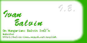 ivan balvin business card